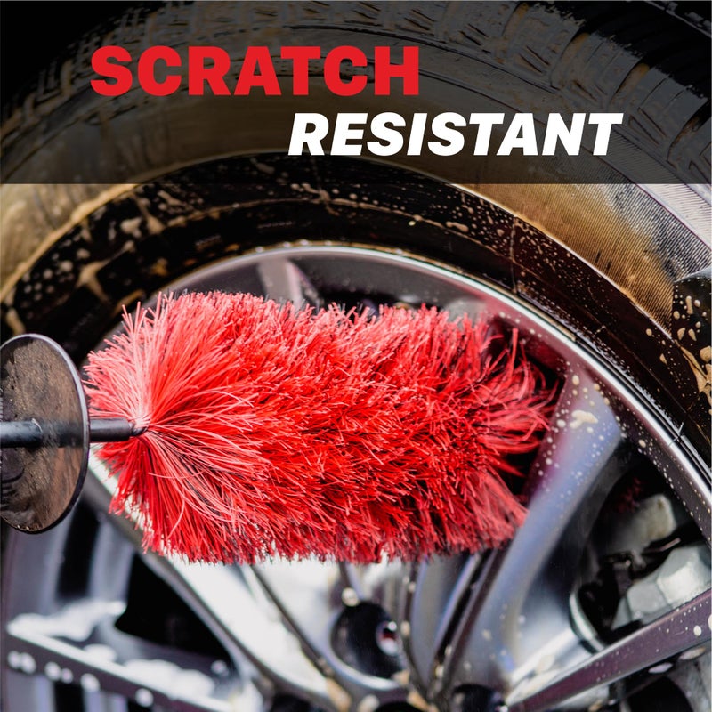 Maxshine 6â€ Universal Bristle Wheel & Rim Brush | Short PP Handle with Soft Durable Bristles | Quick, Safe & Cleaning Tool for Wheels, Rims, Exhausts & Engine Bays | Detailing for Cars, Trucks & SUVs - Image 5